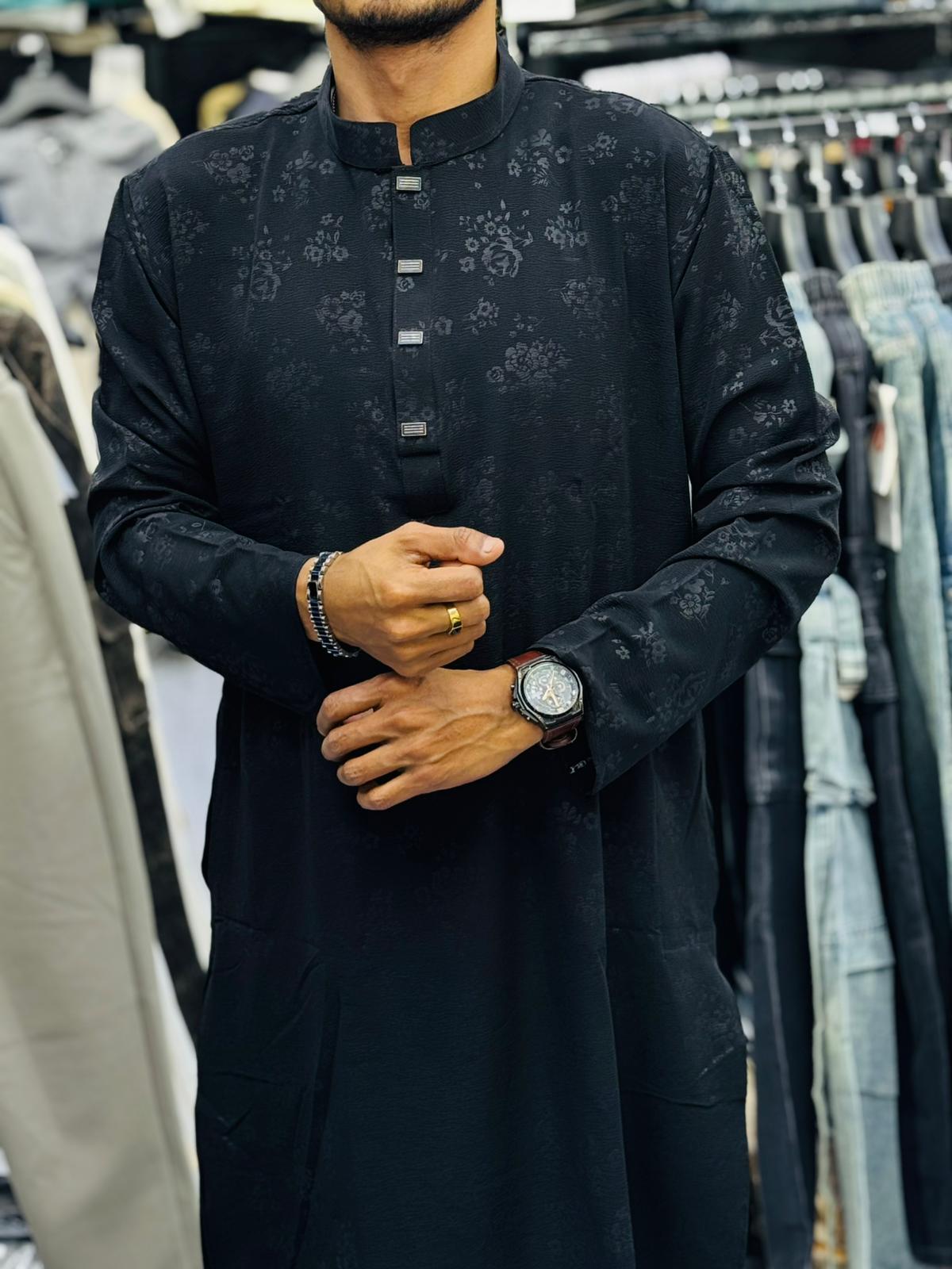 Premium Men's Embroidered Panjabi – Traditional Style